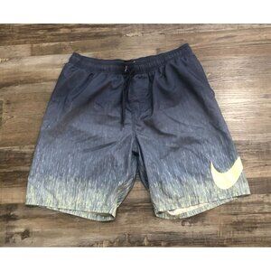 Nike Lined Briefed Swim Swimming Trunks Mens XL Gray & Yellow